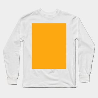 Minimal Solid Neon Orange Color Tone Long Sleeve T-Shirt